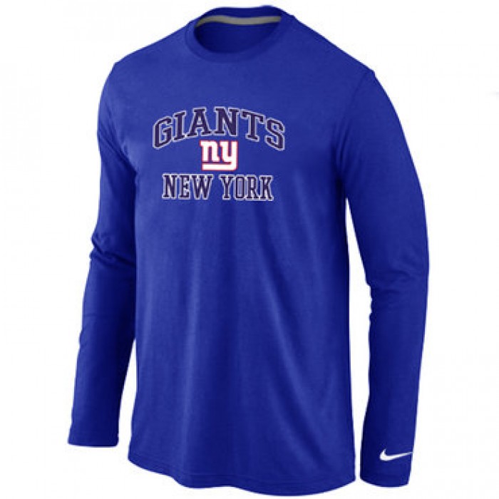 Nike New York Giants Heart & Soul Long Sleeve T-Shirt Blue