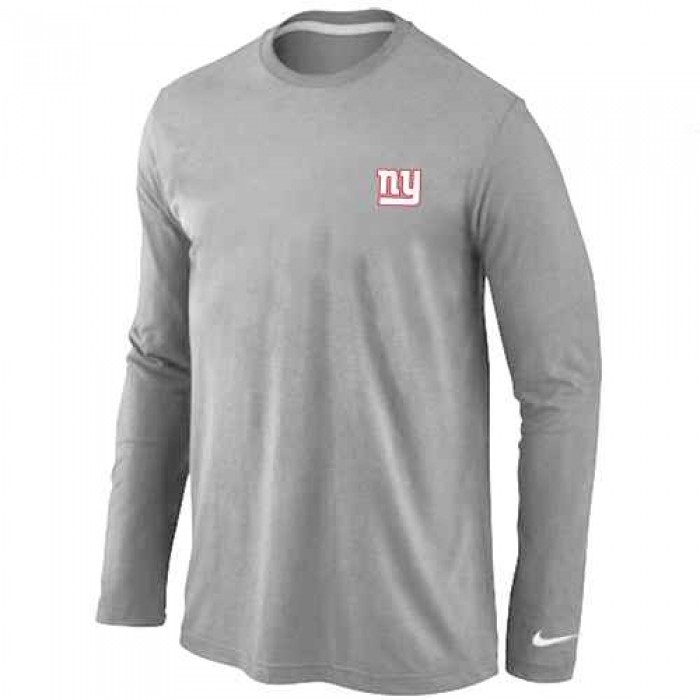 New York Giants Logo Long Sleeve T-Shirt Grey