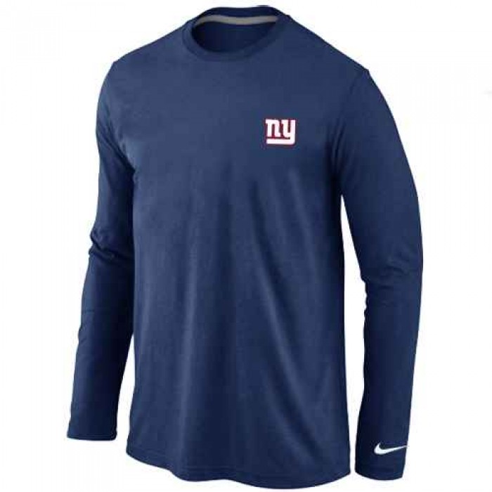 New York Giants Logo Long Sleeve T-Shirt D.Blue