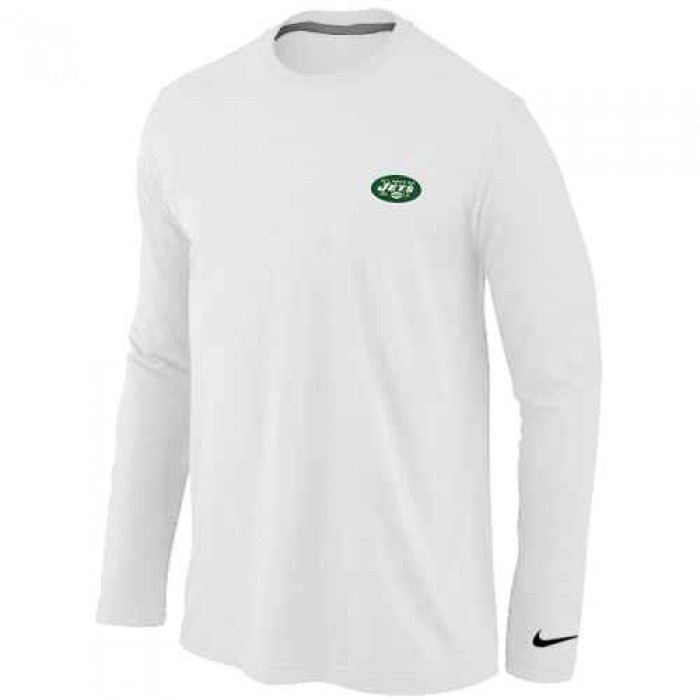 New York Jets Logo Long Sleeve T-Shirt White