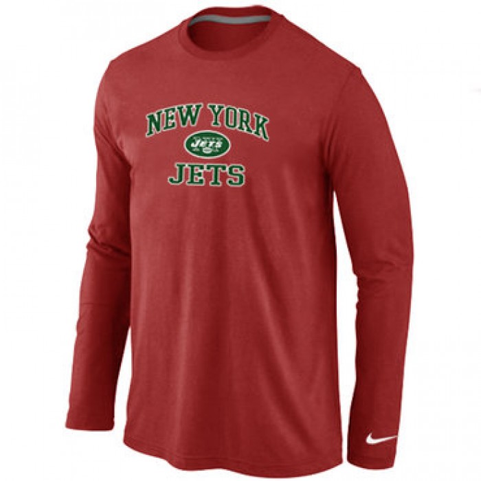 Nike New York Jets Heart & Soul Long Sleeve T-Shirt RED