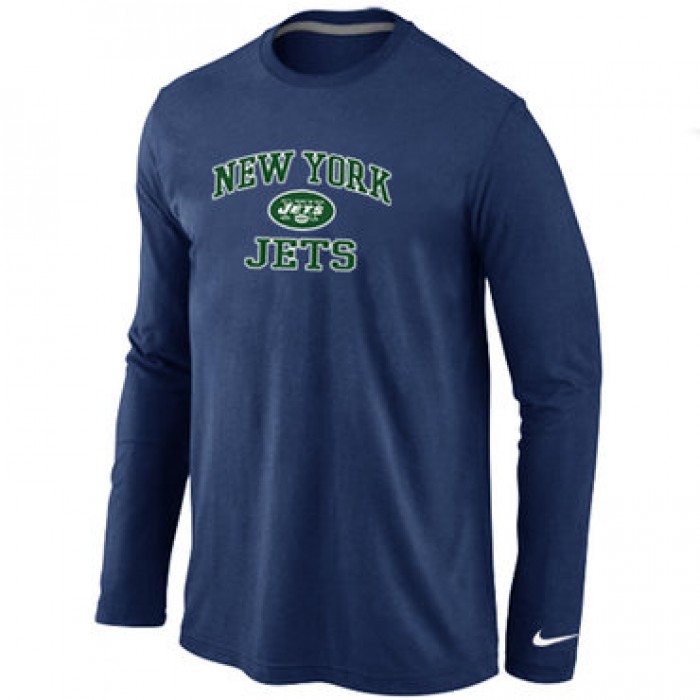 Nike New York Jets Heart & Soul Long Sleeve T-Shirt D.Blue
