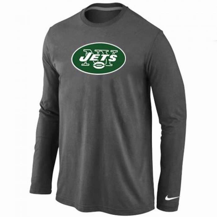 Nike New York Jets Logo Long Sleeve T-Shirt D.Grey