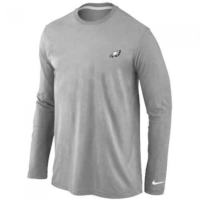 Philadelphia Eagles Logo Long Sleeve T-Shirt Grey