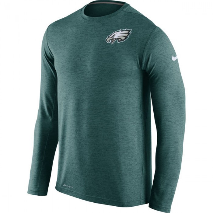 Nike Philadelphia Eagles Green Dri-Fit Touch Long Sleeve Performance Men's T-Shirt