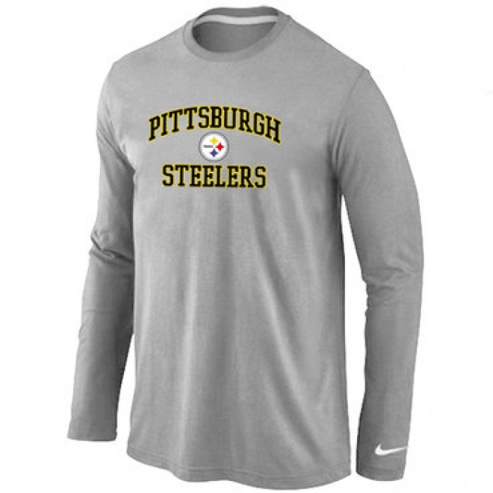 Nike Pittsburgh Steelers Heart & Soul Long Sleeve T-Shirt Grey