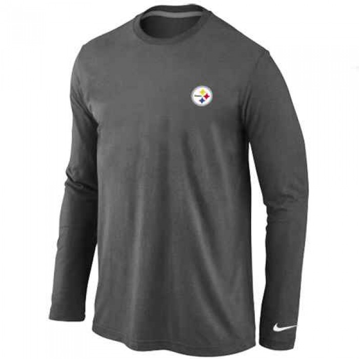 Pittsburgh Steelers Sideline Legend Authentic Logo Long Sleeve T-Shirt D.Grey