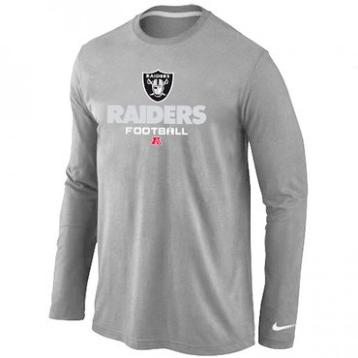 NIKE Oakland Raiders Critical Victory Long Sleeve T-Shirt Grey