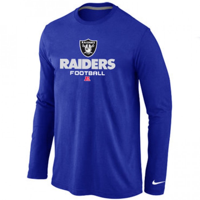 NIKE Oakland Raiders Critical Victory Long Sleeve T-Shirt Blue