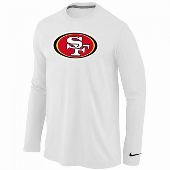 Nike San Francisco 49ers Logo Long Sleeve T-Shirt White