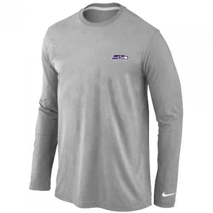 Seattle Seahawks Sideline Legend Authentic Logo Long Sleeve T-Shirt Grey