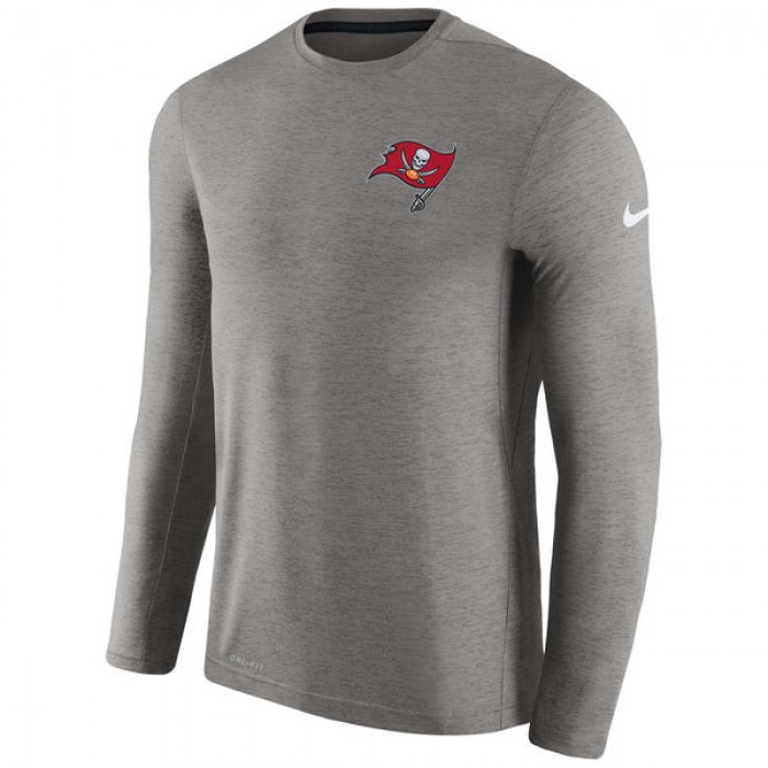 Men's Tampa Bay Buccaneers Nike Charcoal Coaches Long Sleeve Performance T-Shirt