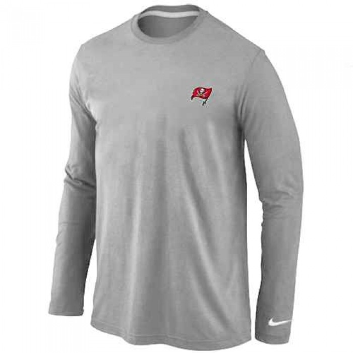 Tampa Bay Buccaneers Sideline Legend Authentic Logo Long Sleeve T-Shirt Grey