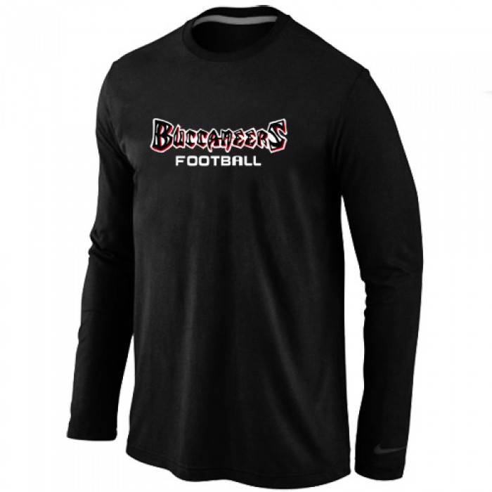 Nike Tampa Bay Buccaneers font Long Sleeve T-Shirt Black