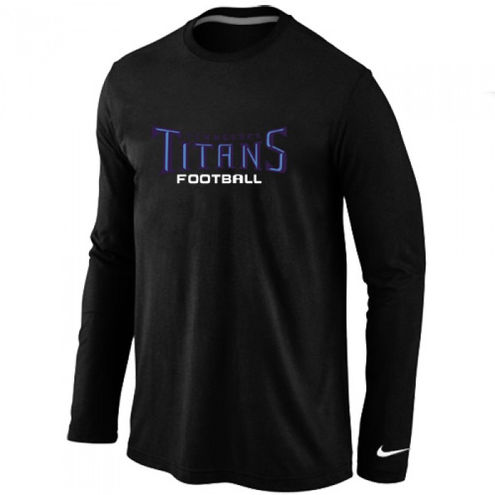 Nike Tennessee Titans Authentic font Long Sleeve T-Shirt Black