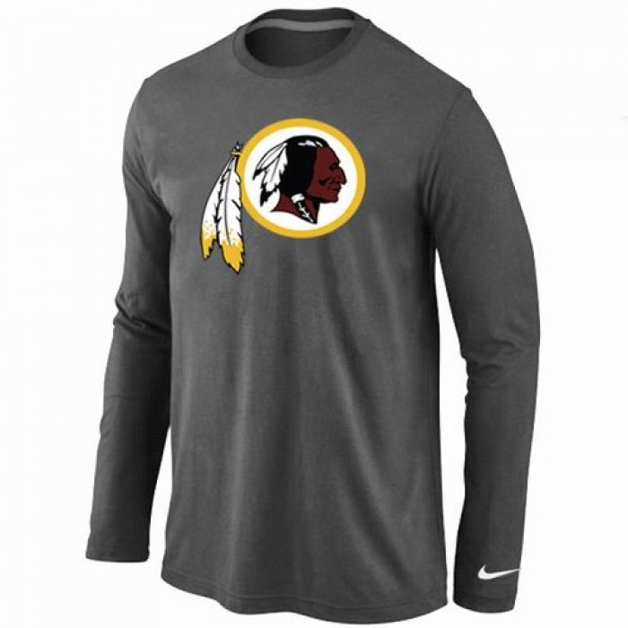 Nike Washington Redskins Logo Long Sleeve T-Shirt D.Grey