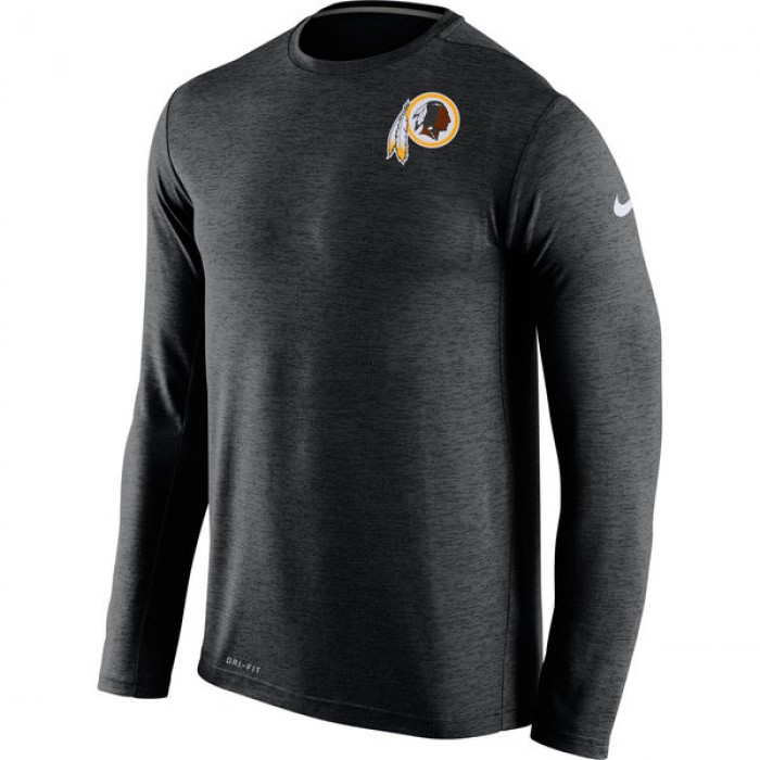 Nike Washington Redskins Black Dri-Fit Touch Long Sleeve Performance Men's T-Shirt