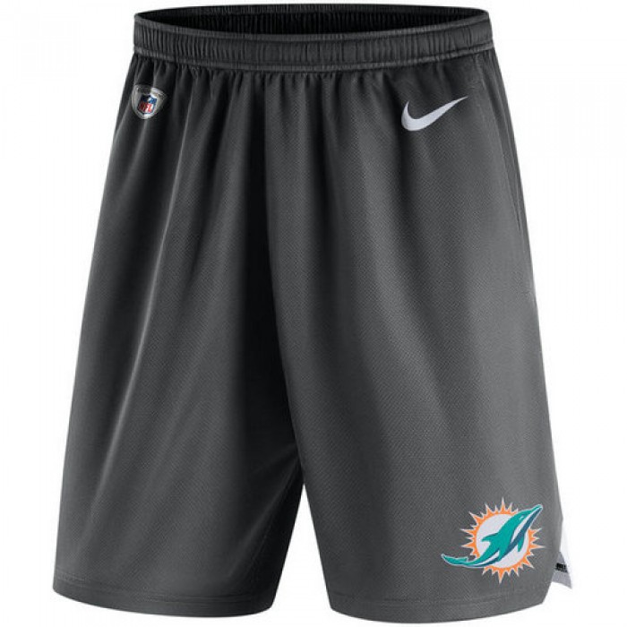 Men's Miami Dolphins Nike Charcoal Knit Performance Shorts