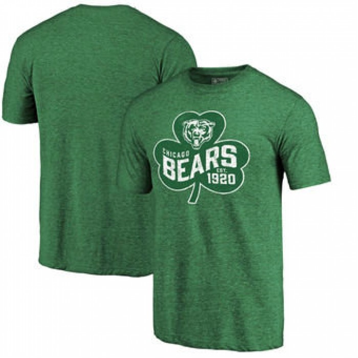 Chicago Bears Pro Line by Fanatics Branded St. Patrick's Day Paddy's Pride Tri-Blend T-Shirt - Kelly Green