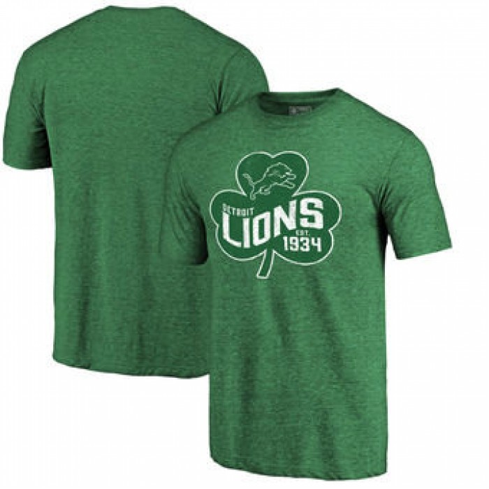 Detroit Lions Pro Line by Fanatics Branded St. Patrick's Day Paddy's Pride Tri-Blend T-Shirt - Green