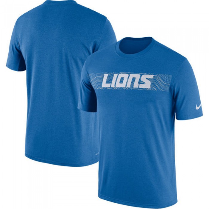 Detroit Lions Nike Blue Sideline Seismic Legend T-Shirt