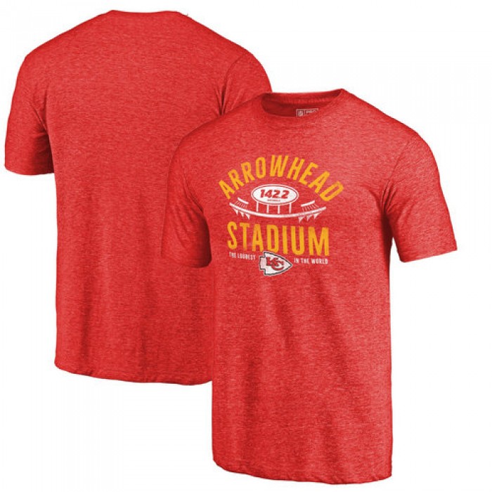 Kansas City Chiefs Heathered Red Hometown Collection Tri-Blend NFL Pro Line by T-Shirt