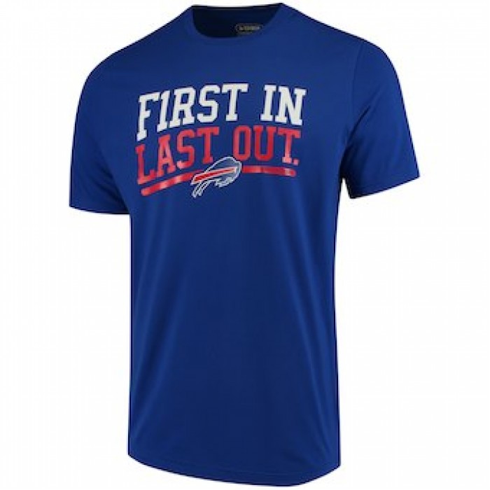 Men's Buffalo Bills Under Armour Royal Combine Authentic First In T-Shirt