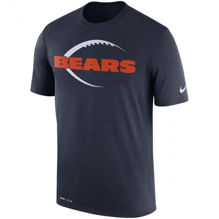 Men's Chicago Bears Nike Navy Legend Icon Logo Performance T-Shirt
