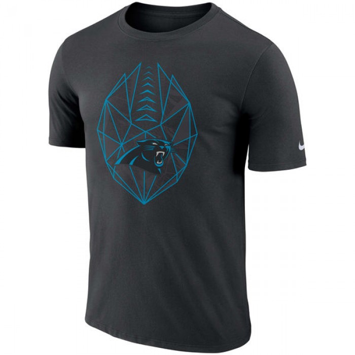 Men's Carolina Panthers Nike Black Fan Gear Icon Performance T-Shirt