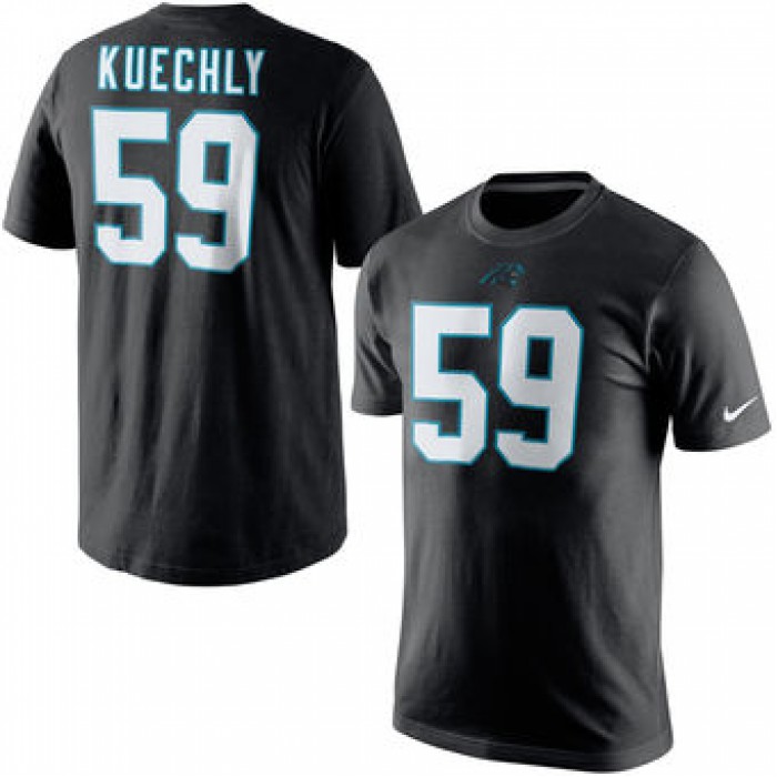 Men's Carolina Panthers 59 Luke Kuechly Nike Player Pride Name & Number T-Shirt - Black