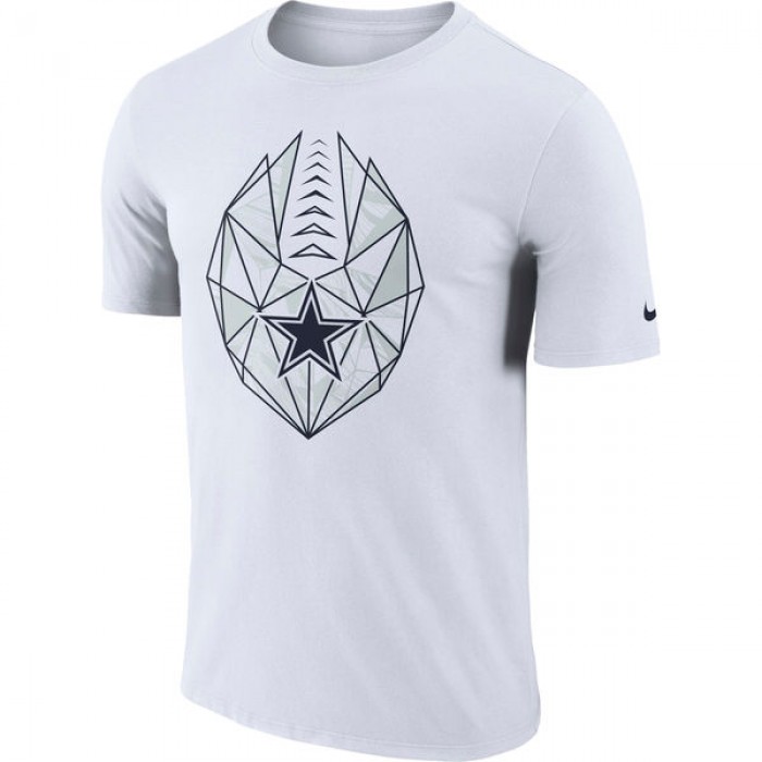 Men's Dallas Cowboys Nike White Fan Gear Icon Performance T-Shirt