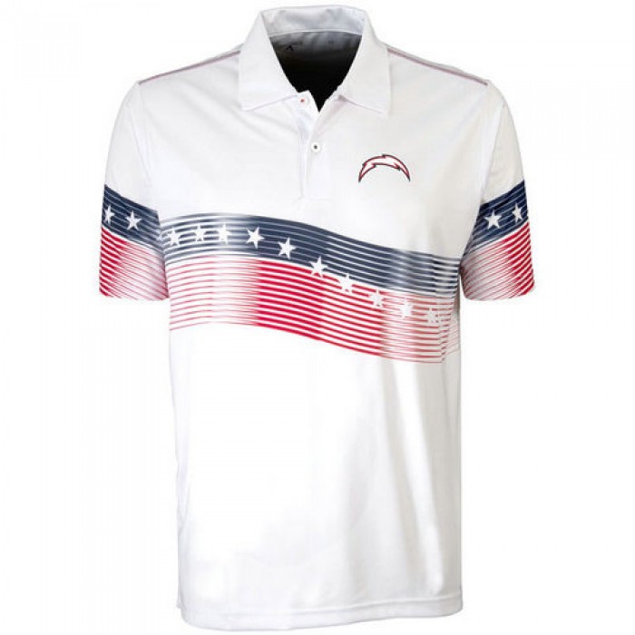 Los Angeles Chargers White Antigua Patriot Polo
