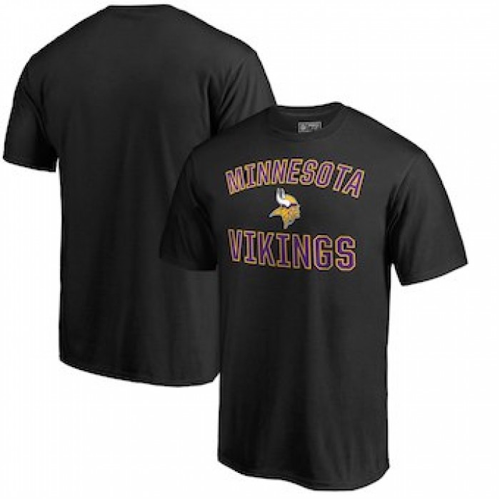Men's Minnesota Vikings NFL Pro Line Black Victory Arch T-Shirt