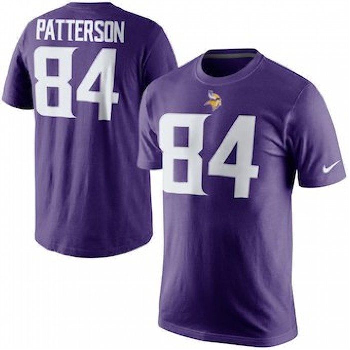 Men's Minnesota Vikings 84 Cordarrelle Patterson Nike Purple Player Name & Number T-Shirt