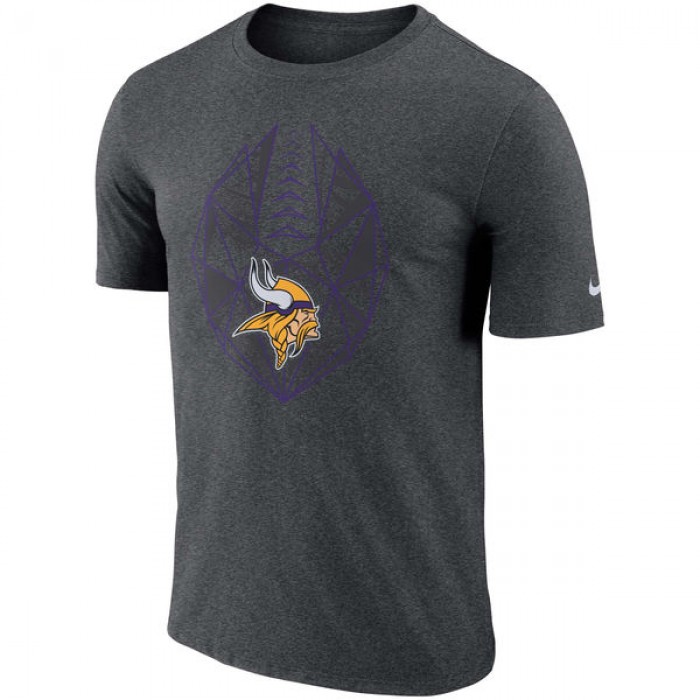 Men's Minnesota Vikings Nike Heathered Charcoal Fan Gear Icon Performance T-Shirt