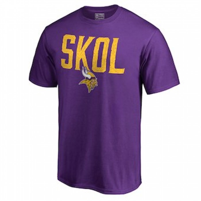 Men's Minnesota Vikings NFL Pro Line by Fanatics Branded Purple Hometown Collection T-Shirt