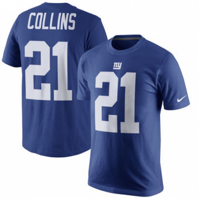 Men's New York Giants 21 Landon Collins Nike Royal Player Pride Name & Number T-Shirt