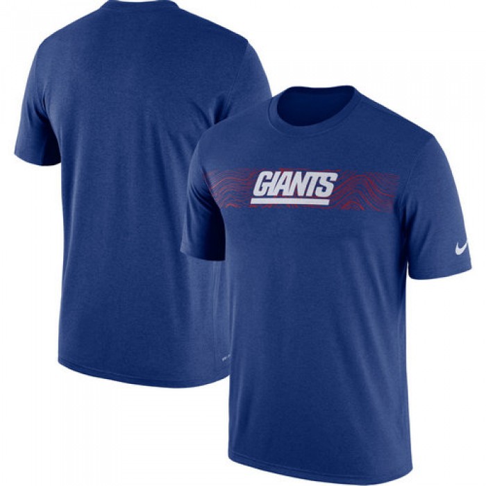 New York Giants Nike Royal Sideline Seismic Legend T-Shirt