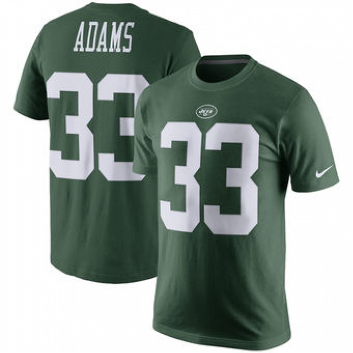 Men's New York Jets 33 Jamal Adams Nike Green Player Pride Name & Number T-Shirt