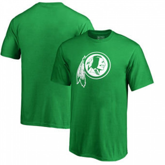Washington Redskins NFL Pro Line by Fanatics Branded . Patrick's Day White Logo T-Shirt Kelly Green