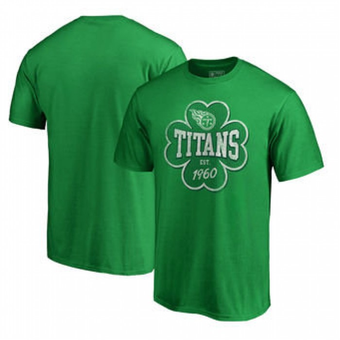 Tennessee Titans NFL Pro Line by Fanatics Branded St. Patrick's Day Emerald Isle Big and Tall T-Shirt Green