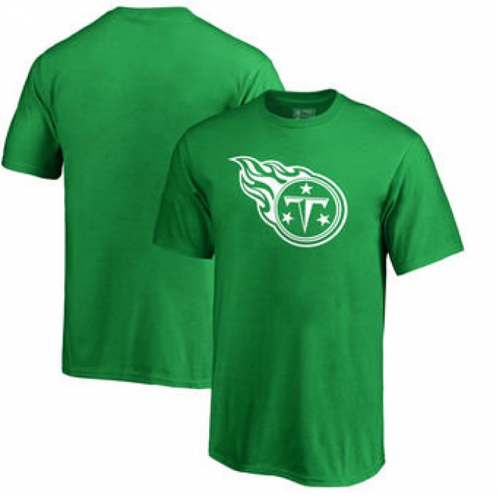 Tennessee Titans NFL Pro Line by Fanatics Branded Patrick's Day White Logo T-Shirt Kelly Green
