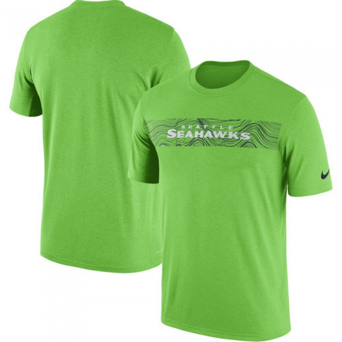 Seattle Seahawks Nike Neon Green Sideline Seismic Legend T-Shirt