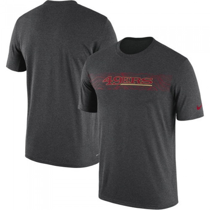 San Francisco 49ers Nike Heathered Charcoal Sideline Seismic Legend T-Shirt