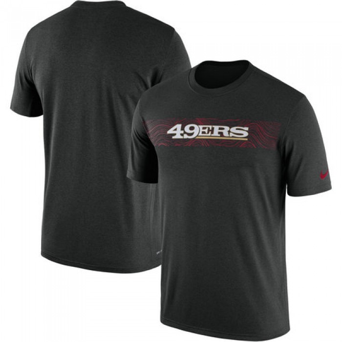 San Francisco 49ers Nike Black Sideline Seismic Legend T-Shirt