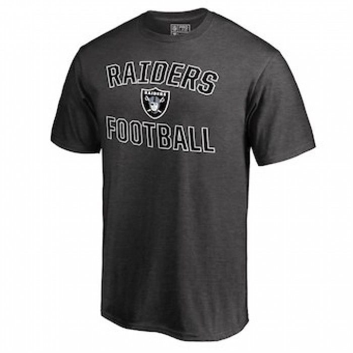 Men's Oakland Raiders NFL Pro Line by Fanatics Branded Gray Victory Arch T-Shirt