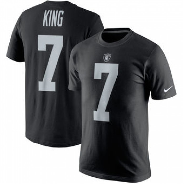 Men's Oakland Raiders 7 Marquette King Nike Black Player Pride Name & Number T-Shirt