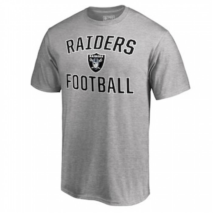 Men's Oakland Raiders NFL Pro Line by Fanatics Branded Heathered Gray Victory Arch T-Shirt