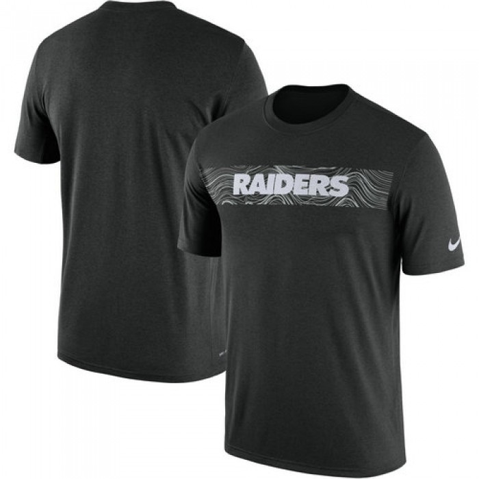 Oakland Raiders Nike Black Sideline Seismic Legend T-Shirt