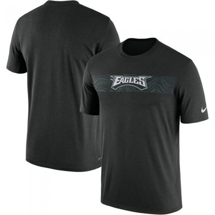 Philadelphia Eagles Nike Black Sideline Seismic Legend T-Shirt